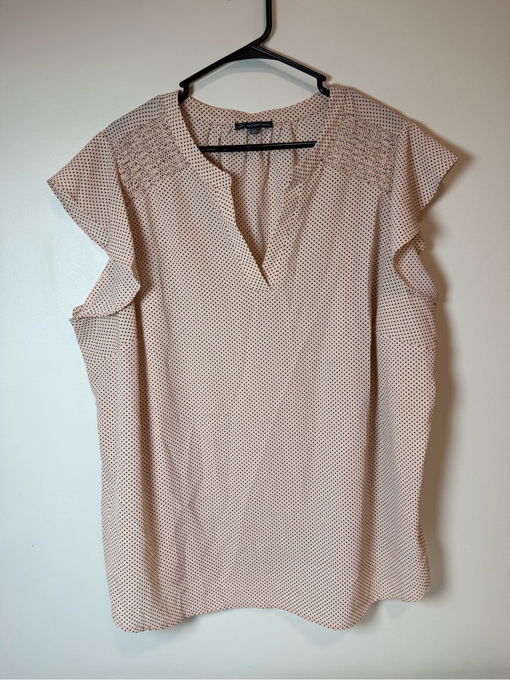 Adrianna Papell Pink Dotted Blouse